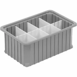 Dandux Dividable Stackable Plastic Box 50P0112070 - 16"L x 11"W x 7"H, Gray -Containers & Organizers Sales Store 772030 02