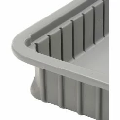 Dandux Dividable Stackable Plastic Box 50P0114034 - 22-1/2"L x 17-1/2"W x 3-1/2"H, Gray -Containers & Organizers Sales Store 772034 07