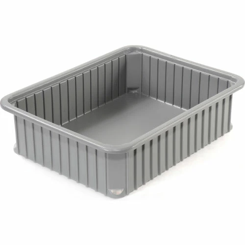 Dandux Dividable Stackable Plastic Box 50P0114050 - 22-1/2"L x 17-1/2"W x 5"H, Gray 1 Dandux Dividable Stackable Plastic Box 50P0114050 - 22-1/2"L x 17-1/2"W x 5"H, Gray