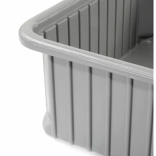Dandux Dividable Stackable Plastic Box 50P0114042 - 22-1/2"L x 17-1/2"W x 4-1/4"H, Gray 8 Dandux Dividable Stackable Plastic Box 50P0114042 - 22-1/2"L x 17-1/2"W x 4-1/4"H, Gray - Image 8
