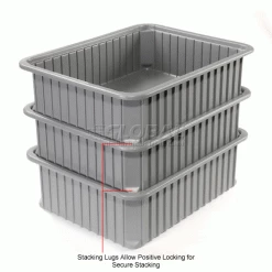 Dandux Dividable Stackable Plastic Box 50P0114042 - 22-1/2"L x 17-1/2"W x 4-1/4"H, Gray 27 Dandux Dividable Stackable Plastic Box 50P0114042 - 22-1/2"L x 17-1/2"W x 4-1/4"H, Gray -Containers & Organizers Sales Store 772040 2wco