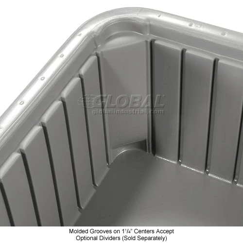 Dandux Dividable Stackable Plastic Box 50P0114050 - 22-1/2"L x 17-1/2"W x 5"H, Gray 12 Dandux Dividable Stackable Plastic Box 50P0114050 - 22-1/2"L x 17-1/2"W x 5"H, Gray - Image 12
