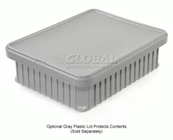 Dandux Dividable Stackable Plastic Box 50P0114080 - 22-1/2"L x 17-1/2"W x 8"H, Gray -Containers & Organizers Sales Store 772040 5wco 4
