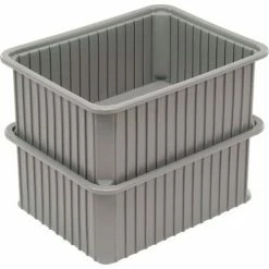 Dandux Dividable Stackable Plastic Box 50P0114090 - 22-1/2"L x 17-1/2"W x 9"H, Gray -Containers & Organizers Sales Store 772046 02