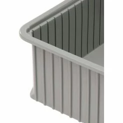 Dandux Dividable Stackable Plastic Box 50P0114090 - 22-1/2"L x 17-1/2"W x 9"H, Gray -Containers & Organizers Sales Store 772046 06