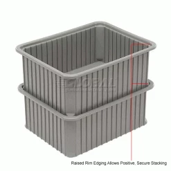 Dandux Dividable Stackable Plastic Box 50P0114090 - 22-1/2"L x 17-1/2"W x 9"H, Gray -Containers & Organizers Sales Store 772046 2wco
