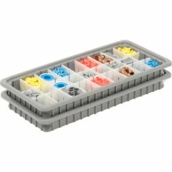 Dandux Dividable Stackable Plastic Box 50P0224024 - 24"L x 11"W x 2-1/2"H, Gray 20 Dandux Dividable Stackable Plastic Box 50P0224024 - 24"L x 11"W x 2-1/2"H, Gray -Containers & Organizers Sales Store 772055 04