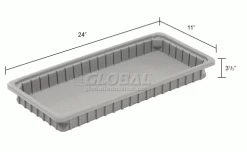 Dandux Dividable Stackable Plastic Box 50P0224024 - 24"L x 11"W x 2-1/2"H, Gray 29 Dandux Dividable Stackable Plastic Box 50P0224024 - 24"L x 11"W x 2-1/2"H, Gray -Containers & Organizers Sales Store 772055 dim
