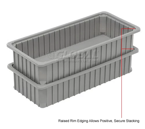 Dandux Dividable Stackable Plastic Box 50P0224050 - 24"L x 11"W x 5"H, Gray 11 Dandux Dividable Stackable Plastic Box 50P0224050 - 24"L x 11"W x 5"H, Gray - Image 11