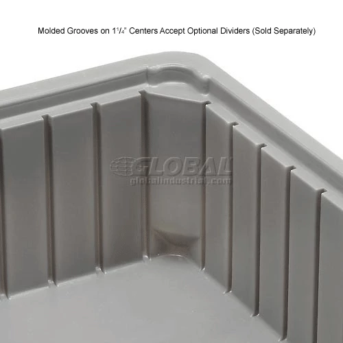 Dandux Dividable Stackable Plastic Box 50P0224050 - 24"L x 11"W x 5"H, Gray 12 Dandux Dividable Stackable Plastic Box 50P0224050 - 24"L x 11"W x 5"H, Gray - Image 12