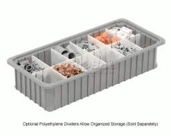 Dandux Dividable Stackable Plastic Box 50P0224050 - 24"L x 11"W x 5"H, Gray 28 Dandux Dividable Stackable Plastic Box 50P0224050 - 24"L x 11"W x 5"H, Gray -Containers & Organizers Sales Store 772060 4wco