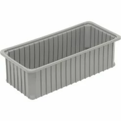 Dandux Dividable Stackable Plastic Box 50P0224070 - 24"L x 11"W x 7"H, Gray