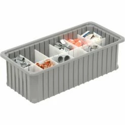 Dandux Dividable Stackable Plastic Box 50P0224070 - 24"L x 11"W x 7"H, Gray -Containers & Organizers Sales Store 772064 03