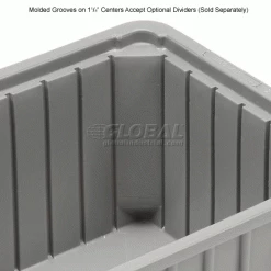 Dandux Dividable Stackable Plastic Box 50P0224070 - 24"L x 11"W x 7"H, Gray -Containers & Organizers Sales Store 772064 3wco