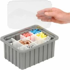 Dandux Insert Cover 50B0110LI for Dividable Grid Stackable Box, 11"L x 8"W, Clear - Pkg Qty 6 -Containers & Organizers Sales Store 772080 03