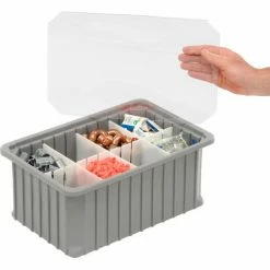 Dandux Insert Cover 50B0112LI for Dividable Grid Stackable Box, 16"L x 11"W, Clear - Pkg Qty 6
