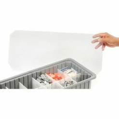 Dandux Insert Cover 50B0224LI for Dividable Grid Stackable Box, 24"L x 11"W, Clear - Pkg Qty 6
