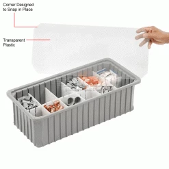 Dandux Insert Cover 50B0224LI for Dividable Grid Stackable Box, 24"L x 11"W, Clear - Pkg Qty 6 -Containers & Organizers Sales Store 772086 1wco