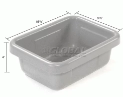 Dandux Tote Box without Lid 50P1610040 - 16-1/2"L x 10-3/4"W x 4"H -Containers & Organizers Sales Store 772308 dim