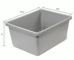 Dandux Tote Box without Lid 50P1610060 - 16-1/2"L x 10-3/4"W x 6"H -Containers & Organizers Sales Store 772310 dim