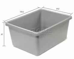 Dandux Tote Box without Lid 50P1610080 - 16-1/2"L x 10-3/4"W x 8"H -Containers & Organizers Sales Store 772314 dim
