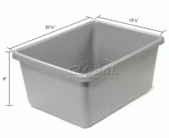 Dandux Tote Box without Lid 50P2116080 - 21-5/8 x 16-5/8 x 8 19 Dandux Tote Box without Lid 50P2116080 - 21-5/8 x 16-5/8 x 8 -Containers & Organizers Sales Store 772322 dim