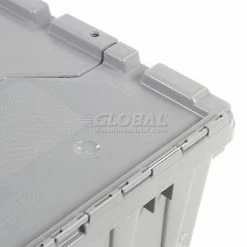 Akro-Mils Attached Lid Container 39120GREY - 21-1/2"L x 15"W x 12-1/2"H - Pkg Qty 6 -Containers & Organizers Sales Store 772331 32 1