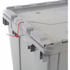 Akro-Mils Attached Lid Container 39085GREY - 21-1/2"L x 15"W x 9"H - Pkg Qty 6 -Containers & Organizers Sales Store 772331 35