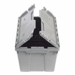 Akro-Mils Attached Lid Container 39170GREY - 21-1/2"L x 15'W x 17"H - Pkg Qty 3 -Containers & Organizers Sales Store 772331 38 2