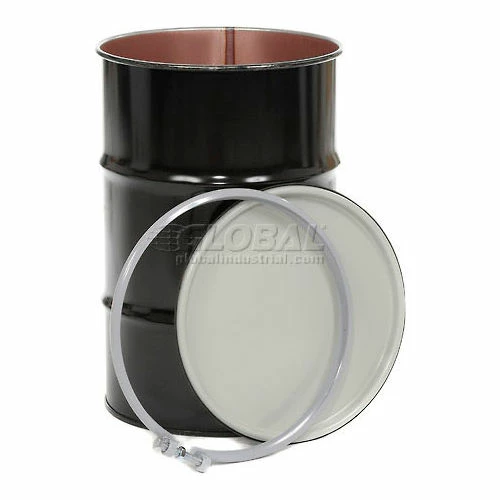 Global Industrial Carbon Steel Drum 30 Gallon Open Head with Epoxy Phenolic Lining 3 Global Industrial Carbon Steel Drum 30 Gallon Open Head with Epoxy Phenolic Lining - Image 3