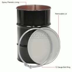 Global Industrial Carbon Steel Drum 30 Gallon Open Head with Epoxy Phenolic Lining 22 Global Industrial Carbon Steel Drum 30 Gallon Open Head with Epoxy Phenolic Lining -Containers & Organizers Sales Store 795275P 2wco 1