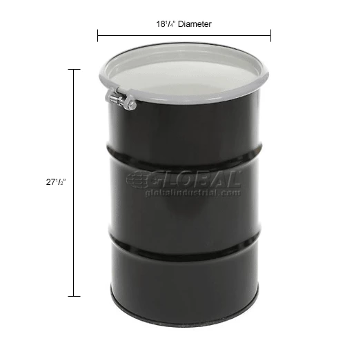 Global Industrial Carbon Steel Drum 30 Gallon Open Head with Epoxy Phenolic Lining 12 Global Industrial Carbon Steel Drum 30 Gallon Open Head with Epoxy Phenolic Lining - Image 12