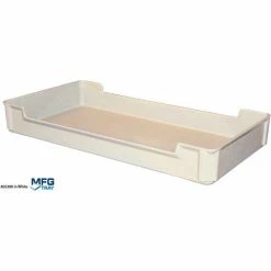 MFG Tray Molded Fiberglass Stacking Ventilation Tray with Drop Sides 30 3/8" x 15 7/8" x 4 1/8" White