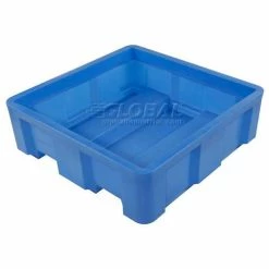 Dandux Forkliftable Single Wall Skid Bulk Container 512168 - 40" x 37" x 38", Blue -Containers & Organizers Sales Store 809110BL 01