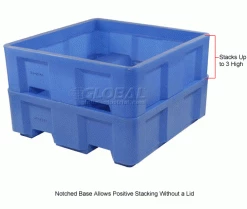 Dandux Forkliftable Single Wall Skid Bulk Container 512168 - 40" x 37" x 38", Blue -Containers & Organizers Sales Store 809110BL 2wco