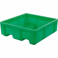 Dandux Forkliftable Single Wall Skid Bulk Container 512167E - 36" x 19-1/2" x 23-1/2", Green