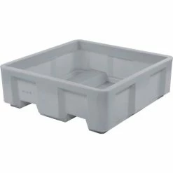 Dandux Forkliftable Single Wall Skid Bulk Container 512165A - 36" x 19-1/2" x 17-1/2", Gray