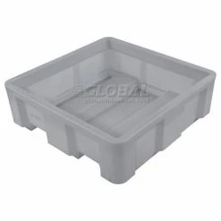Dandux Forkliftable Single Wall Skid Bulk Container 512165A - 36" x 19-1/2" x 17-1/2", Gray -Containers & Organizers Sales Store 809110GY 01 1