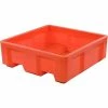 Dandux Forkliftable Single Wall Skid Bulk Container 512167R - 36" x 19-1/2" x 23-1/2", Red