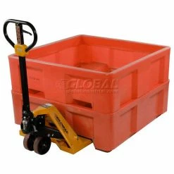 Dandux Forkliftable Single Wall Skid Bulk Container 512167R - 36" x 19-1/2" x 23-1/2", Red -Containers & Organizers Sales Store 809110RD 06