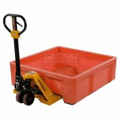 Dandux Forkliftable Single Wall Skid Bulk Container 512167R - 36" x 19-1/2" x 23-1/2", Red -Containers & Organizers Sales Store 809110RD 07