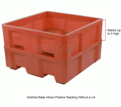 Dandux Forkliftable Single Wall Skid Bulk Container 512167R - 36" x 19-1/2" x 23-1/2", Red -Containers & Organizers Sales Store 809110RD 2wco