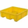 Dandux Forkliftable Single Wall Skid Bulk Container 512165Y - 36" x 20" x 17-1/2", Yellow