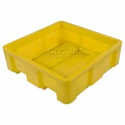 Dandux Forkliftable Single Wall Skid Bulk Container 512165Y - 36" x 20" x 17-1/2", Yellow -Containers & Organizers Sales Store 809110YL 01