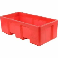 Dandux Forkliftable Single Wall Skid Bulk Container 51-2175RD - 62" x 31" x 21", Red
