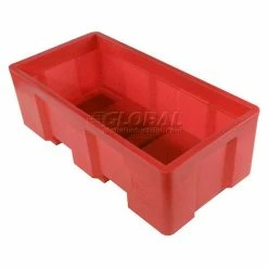 Dandux Forkliftable Single Wall Skid Bulk Container 51-2175RD - 62" x 31" x 21", Red -Containers & Organizers Sales Store 809111RD 01