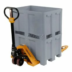 Dandux Forkliftable Double Wall Skid Bulk Container 51-2120A - 36" x 26" x 22", Gray -Containers & Organizers Sales Store 809118GY 06