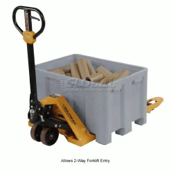 Dandux Forkliftable Double Wall Skid Bulk Container 51-2120A - 36" x 26" x 22", Gray -Containers & Organizers Sales Store 809118GY 4wco