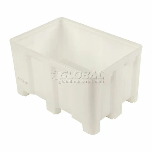 Dandux Forkliftable Double Wall Skid Bulk Container 512110N - 36" x 26" x 16-1/2", White 3 Dandux Forkliftable Double Wall Skid Bulk Container 512110N - 36" x 26" x 16-1/2", White - Image 3