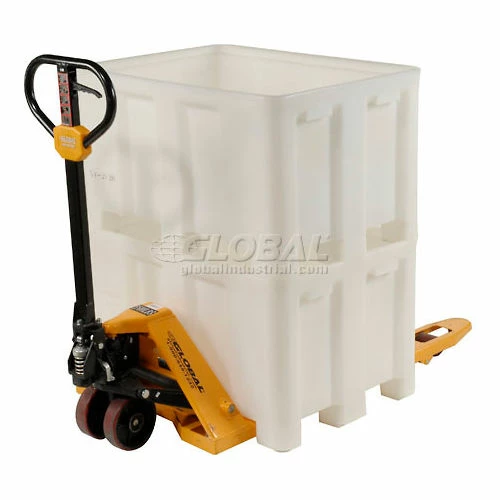 Dandux Forkliftable Double Wall Skid Bulk Container 512110N - 36" x 26" x 16-1/2", White 7 Dandux Forkliftable Double Wall Skid Bulk Container 512110N - 36" x 26" x 16-1/2", White - Image 7